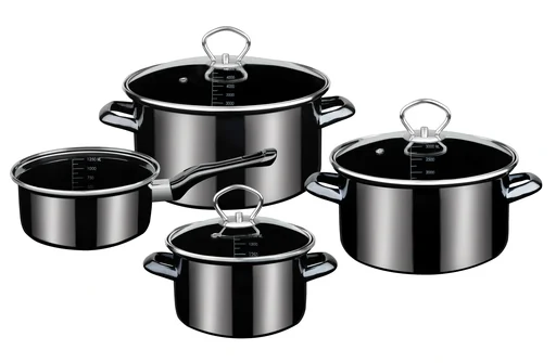 "7-piece Profi-Black-Star cookware set image"