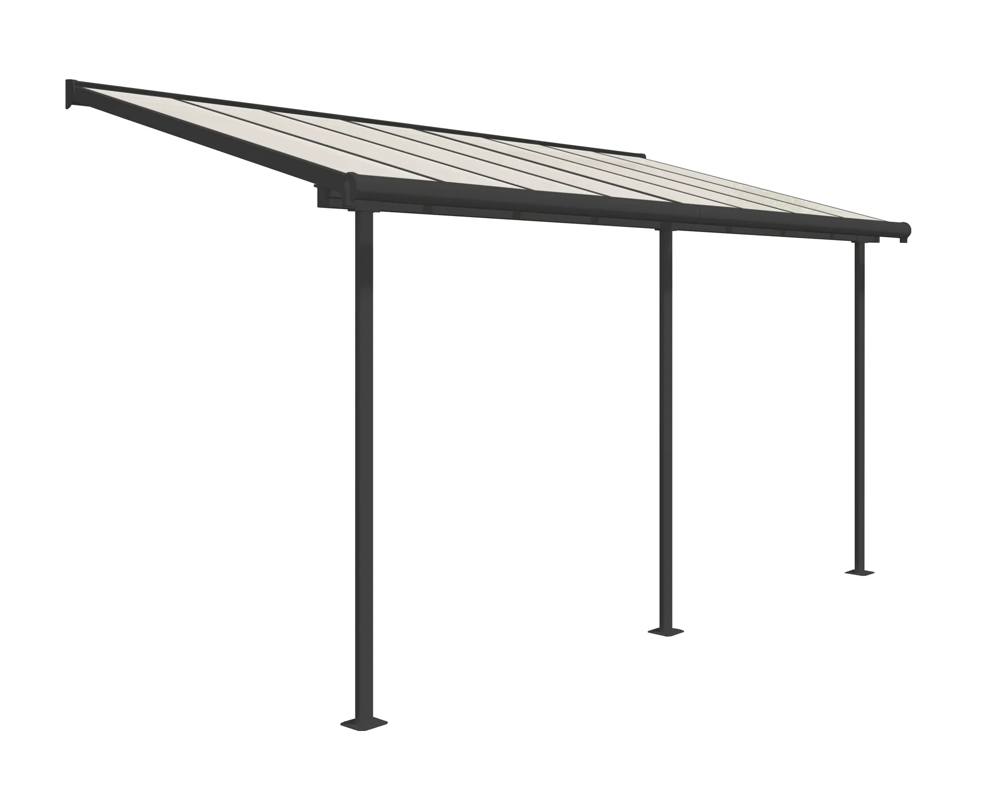 "Palram Sierra terrasoverkapping 230 x 447 cm, grijs image"