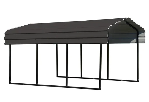 "Steel carport Venice 465 x 305 cm, black image"