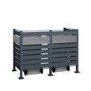 Westmann Afvalcontainerombouw Planum 2er 120 cm antraciet (2× 240 L)