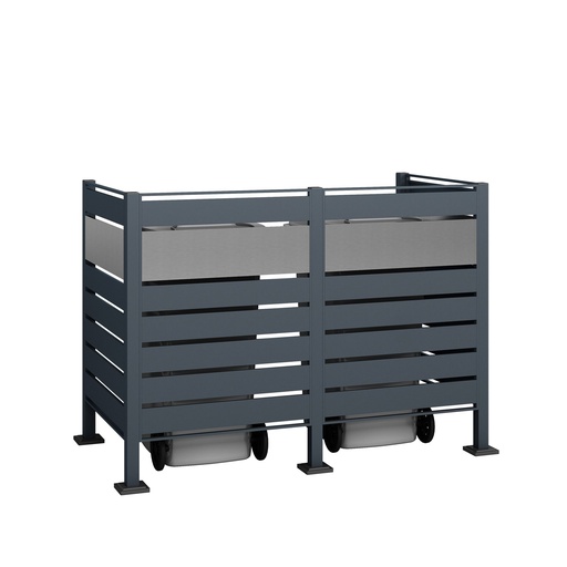 "Westmann Afvalcontainerombouw Planum 2er 120 cm antraciet (2× 240 L) image"