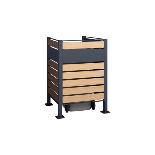 "Westmann Afvalcontaineromhulsel Planum 1er 120 cm houtlook (1× 240 L) image"