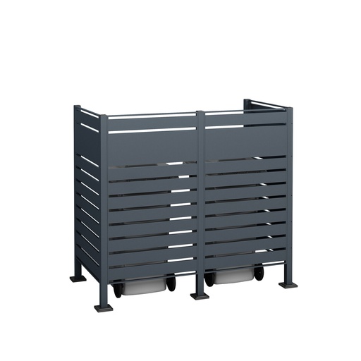 "Westmann Afvalcontainerombouw Planum 2er 150 cm antraciet (2× 240 L) image"