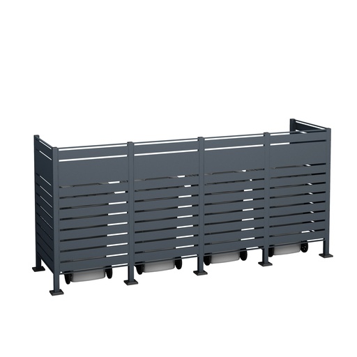 "Westmann Afvalcontainerombouw Planum 4er 150 cm antraciet (4× 240 L) image"