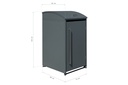 Westmann Afvalcontainerbox Moderna 1er antraciet (1× 240 L)