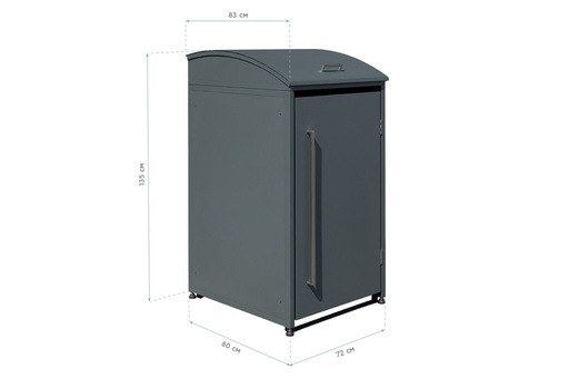"Westmann Afvalcontainerbox Moderna 1er antraciet (1× 240 L) image"