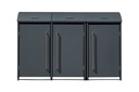 Westmann Afvalcontainerbox Moderna 3-delig antraciet (3× 240 L)