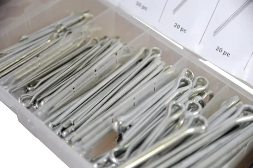 "Split pins, 144 pieces in assortment box image"