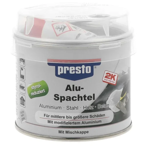 "Aluminium filler, two-component polyester metal filler, 250 g image"
