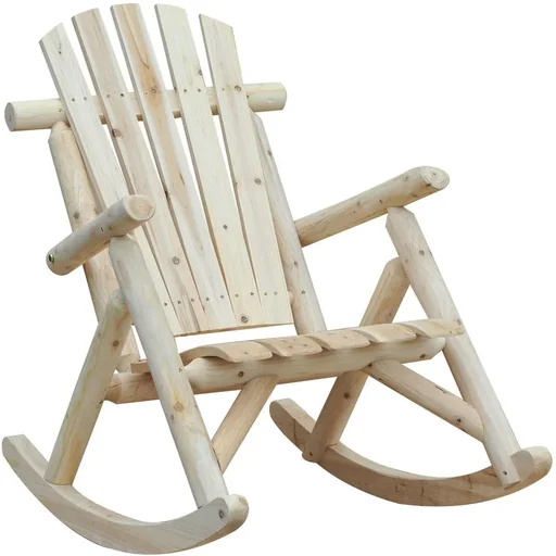 "Rocking chair with high backrest natural image"