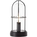 Table lamp Storm nationwide mat wood black glass 40W E14