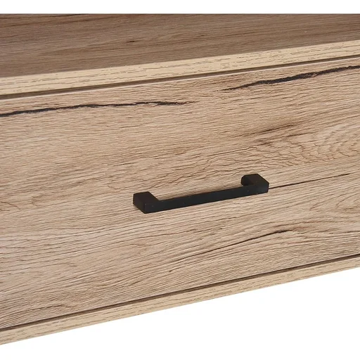 "Bookshelf wall shelf standing shelf 5 compartments oak wood image"