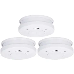 3x optische rookmelder met levensduur van 10 jaar - 85 dB - wit
