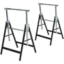 Sawhorse, height-adjustable and foldable, max. 200 kg, black
