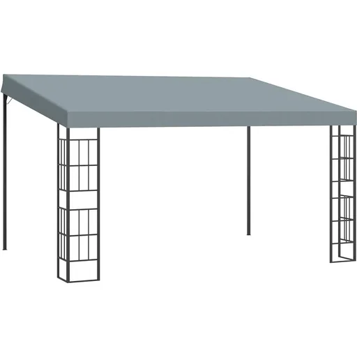 "Pavilion 4 x 3 m party tent steel polyester grey image"