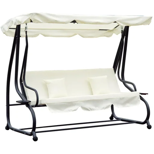 "Garden swing with roof image"