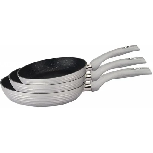 "3-piece frying pan set silver image"