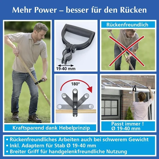 "Universal handle, ergonomic, 180 degrees image"