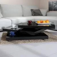 "Coffee table - black 60x60x30.5 cm v image"