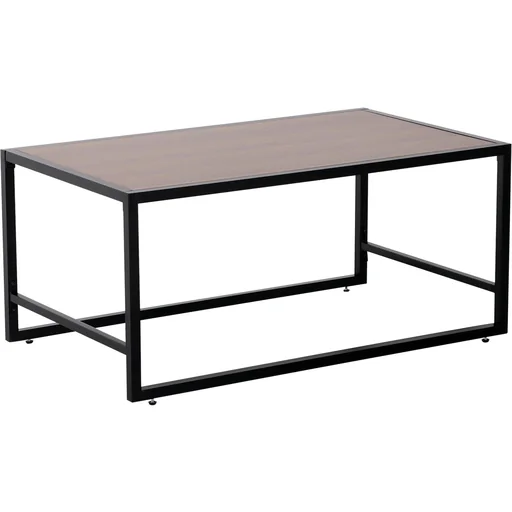 "Vintage coffee table, side table, living room table, sofa table, metal frame, grained, 106 x 61 x 47.5 cm image"