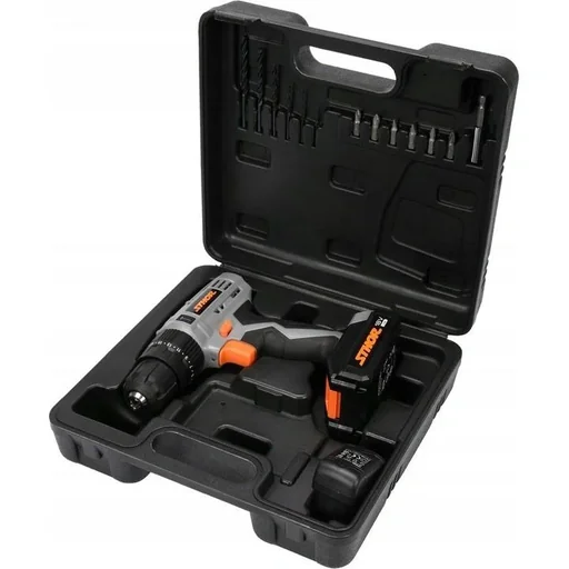 "Cordless drill including case, battery and charger - 18V - 1.3Ah image"