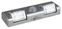 LED battery light with 2x4 LEDs (swivel) and motion sensor