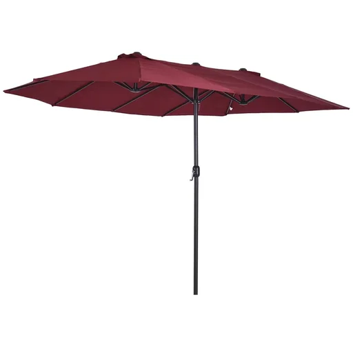 "Market umbrella with hand crank image"