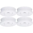 4x Optical smoke detector 10-year lifetime - 85 dB - White