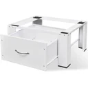 Stand column for washing machine with drawer white
