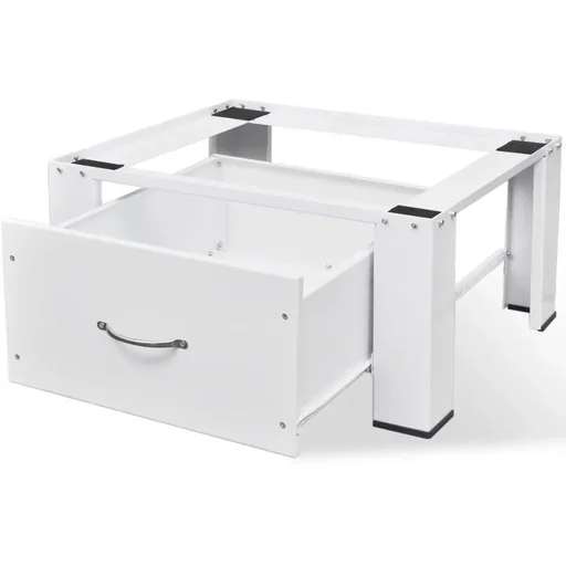 "Stand column for washing machine with drawer white image"