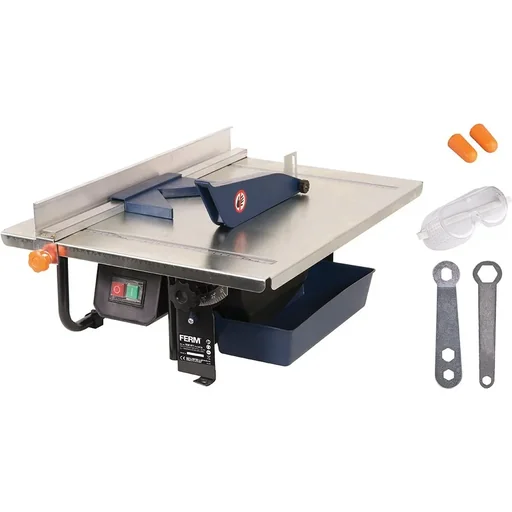 "TCM1011 Tile cutter 900W - 2950 rpm - 200mm diamond blade - Water-cooled saw blade - 0-45 degrees adjustable image"