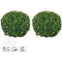 Boxwood ball net SET of 2 - 100 LED warm white Ø 90cm - shrub
