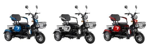 "3-Rad E-Car Speed ​​6 km/h: 48V/20Ah Blei-Gel, blue image"
