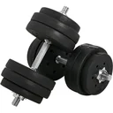 Dumbbell set 30 kg black