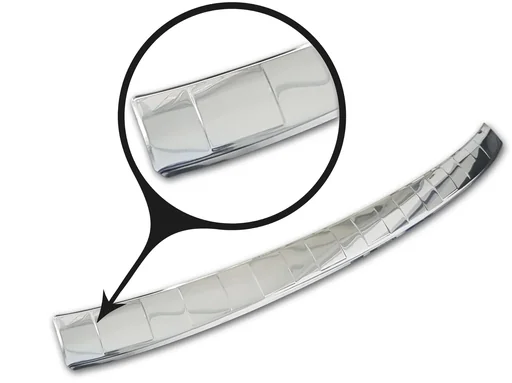 "Stainless steel loading sill protector, Ford Kuga III - ST-Line+Hybrid, 2019> OEM quality soft, deburred edges image"