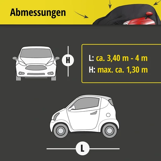 "Car cover indoor soft - Size 1 - 401 x 400 x 130 cm - PES - Elastane image"