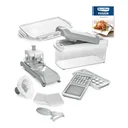 Nicer Dicer Fusion, Set, White/Gray, 14-piece