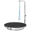 Dog grooming table, rotating drying table with adjustable arm, non-slip table top, locking system