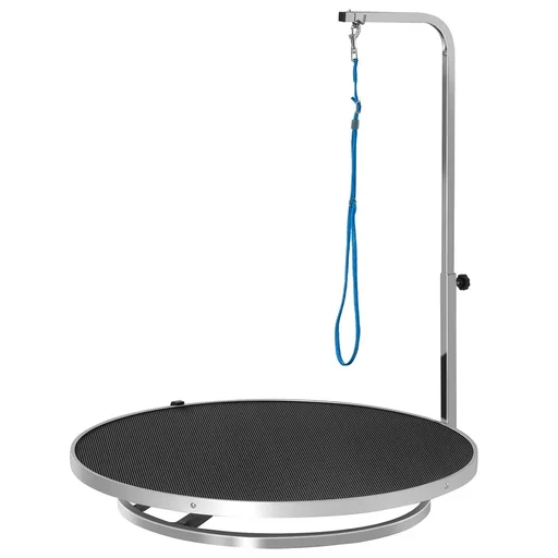 "Dog grooming table, rotating drying table with adjustable arm, non-slip table top, locking system image"