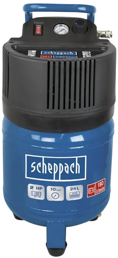 "Compressor HC24 V - 24 L - 10 bar - 230 Volt, including 5-piece pneumatic tool set image"