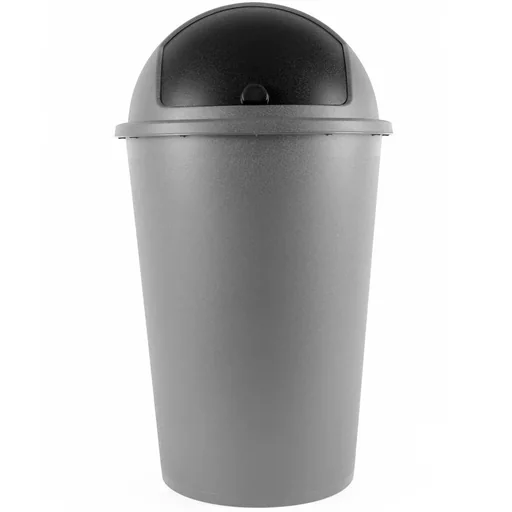 "Waste bin grey plastic 50L image"