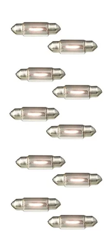 "Tail light and license plate bulbs, 10 pieces - Festoon lamps image"