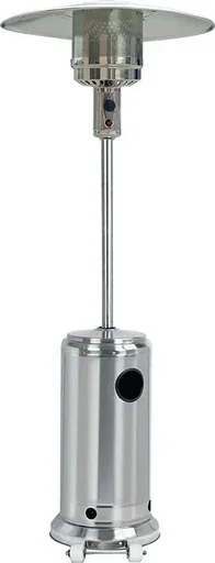"Gas heater, heat mushroom chrome image"