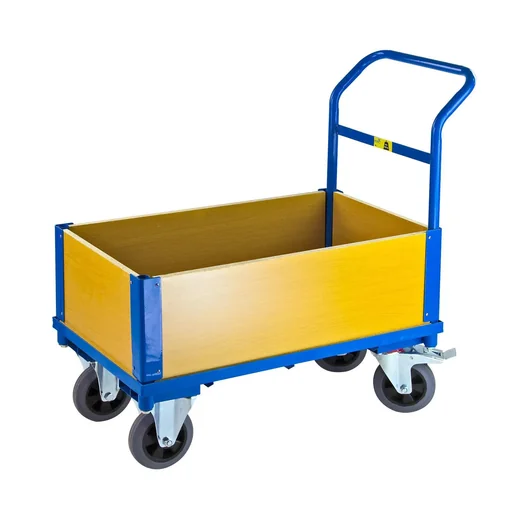 "Transport trolley with 4 wooden walls image"