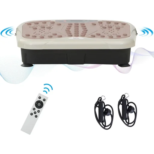 "Vibration plate vibration trainer vibration device LED display USB speaker training bands remote control image"