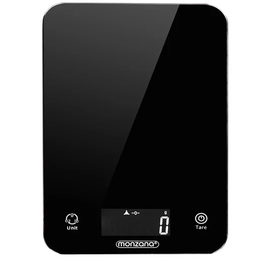 "Digital kitchen scale black glass image"