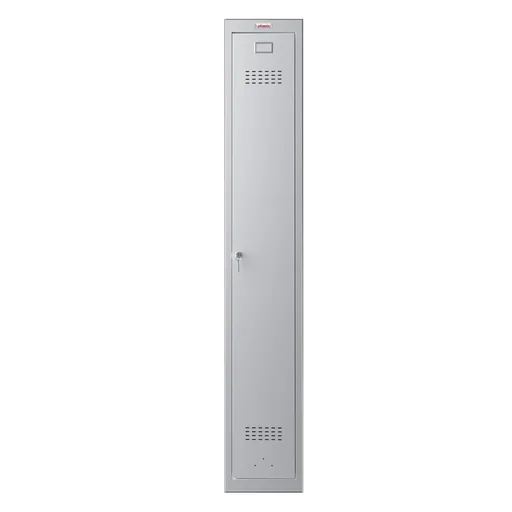 "Locker PL Series - 1 door with key lock, 300 mm deep, grey image"