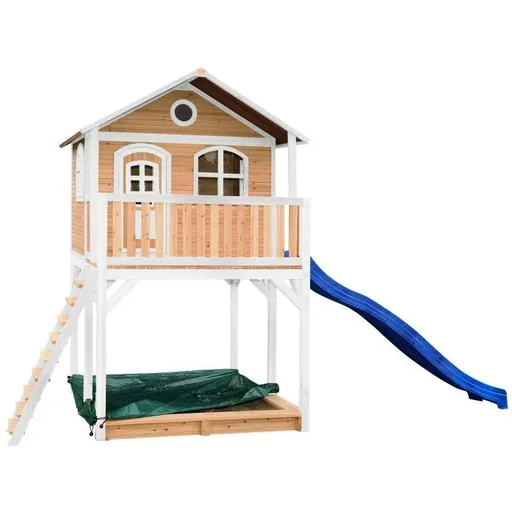 "Andy Playhouse Brown/White - Blue Slide image"