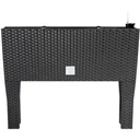Planter polyrattan look anthracite 60x25x46cm