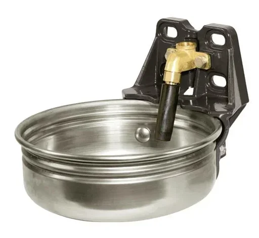 "Drinking bowl with pipe valve E21, stainless steel image"